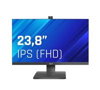 iggual -Monitor ML24WC 23,8 pollici 16:9 -Full HD -Pannello LED IPS 100Hz -Webcam Telescopica integrata Videoconferenze -Schermo e cornice ultra sottili -Inclinabile - VGA HDMI (54,4 x 32,3 x 4,2) cm