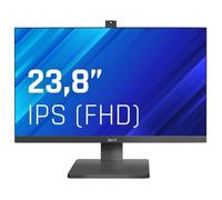 iggual -Monitor ML24WC 23,8 pollici 16:9 -Full HD -Pannello LED IPS 100Hz -Webcam Telescopica integrata Videoconferenze -Schermo e cornice ultra sottili -Inclinabile - VGA HDMI (54,4 x 32,3 x 4,2) cm