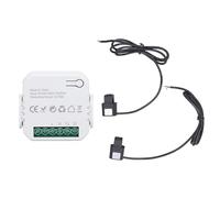 Monitor in tempo reale del consumo di elettricità del misuratore di energia intelligente APP con il materiale bianco dell'ABS del trasformatore di corrente AC100240V 2 x80A (Nero)