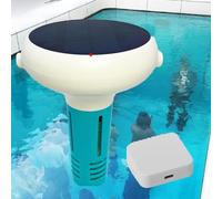 Monitor intelligente 7 in 1 per l'acqua della piscina, tester digitale della qualità dell'acqua, ricarica solare, connessione WiFi, visualizzazione remota, condivisione dei dati, per piscine, spa, idr