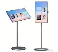 Monitor intelligente portatile 21,5/27 pollici, TV Android 15 con touch 1080P, display mobile wireless su supporto con ruote, 6GB+128GB, fotocamera 13MP, batteria 8h, HDMI USB Type-C(27G)