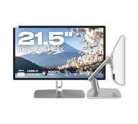 JapanNext Monitor Tattile Bianco 21.5" IPS Full HD (1920x1080) con braccio articolato | Ricarica via USB-C(65W) Altezza e inclinazione regolabili(HSP) | G-Sync/FreeSync | JN-IPS2152FHDR-C65W-FLD-T