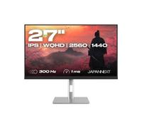 JapanNext Monitor Gaming 27" IPS WQHD (2560x1440) 300Hz 1ms | HDR | Altezza e inclinazione regolabili (HSP) Altoparlanti integrati | 100% sRGB G-Sync/FreeSync | JN-IPS27G300Q-HSP