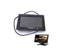 MONITOR LCD 7'' POLLICI 2 INGRESSI VIDEO TFT POGGIATESTA AUTO RETROMARCIA STAFFA