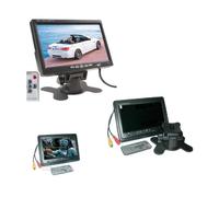MONITOR LCD 7" TFT TV AUTO CAMPER POGGIATESTA A COLORI BASE REGOLABILE STAND