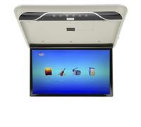 Monitor LCD da tetto for auto 19 pollici, ribaltabile, controllo touch, luce ambiente, ingresso USB(Beige)