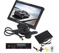 MONITOR LCD DIGITALE 7 TFT VIDEOSORVEGLIANZA AV VGA 2 CANALI HDMI