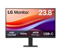 LG Monitor 24U421A - Curvo FHD 1080p VA 24", 100Hz, 5ms, Display desktop per computer, modalità Flicker Safe & Reader, USB-C, HDMI, nero opaco