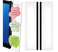 Monitor Memo Board, 2 Piece Dry Erase Reusable Side Mount Writing Pads with Smooth Transparent and Strong Adhesive Hold, Desk Note Organizer, for Professionals Home Office Study Dorm