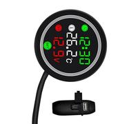 Monitor multifunzionale da 12 V per moto con visualizzazione della temperatura, ricarica rapida USB e visualizzazione dell'ora, voltmetro per moto