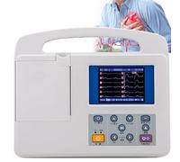Monitor paziente ECG EKG, Monitor ECG/EKG Portatile, Dispositivo Digitale LCD a Colori Professionale a 12 derivazioni e 3 canali con Carta da Stampa per l'igiene Orale Medica, i segni Vitali