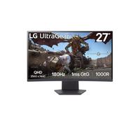 Monitor PC 2.5K con risoluzione 2560 x 1440 pixel, tempo di risposta di 1 ms, pannello VA curvo, 180 Hz, HDR10, FreeSync.