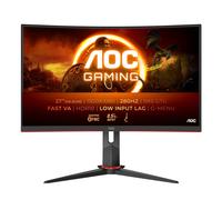 AOC Gaming Monitor C27G2Z3/BK 27 pollici, Curvo, 1920x1080, FHD, 280Hz, Fast VA Panel, 0.5ms MPRT, (HDMI2x 2.0 DP 1x 1.4) Adaptive Sync, HDR10, FreeSync Premium, Nero/Rosso