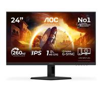 AOC Gaming Monitor 24G4ZRE 24 pollici 1920x1080, FHD, 260Hz, Fast IPS Panel, 1ms GtG, (HDMI2x 2.0 DP 1x 1.4) HDR10, G-Sync Compatible, Nero