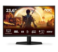 AOC Gaming Monitor C24G42E 24 pollici Curvo 1920x1080, FHD, 180Hz, VA Panel, 4ms GtG, Speakers, (HDMI2x 2.0 DP 1x 1.4) HDR10, FreeSync, Nero