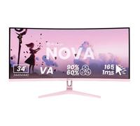 Monitor PC Arozzi Nova 34" UltraWide QHD 165Hz VA Curvo 1ms Altoparlanti Rosa