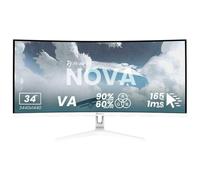 Monitor PC Arozzi Nova Nova 34" UltraWide QHD 165Hz VA Curvo 1ms HDR Bianco