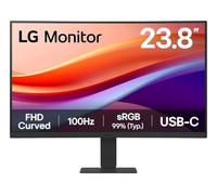 LG 24U421A-B - Schermo PC desktop da 24" - Lastra VA risoluzione FHD (1920x1080), 5ms 100Hz, HDR 10, sRGB 99% (CIE1931), inclinabile, curvo 1500R, HDMI 2.0, USB-C (15W)