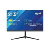 iggual - Monitor Full HD da 21,5 pollici, display LED con pannello IPS, monitor con cornice ultra sottile 1920 x 1080, 100 Hz e tempo di risposta di 1 ms, connessione VGA standard e HDMI 1.4 (ML21S)