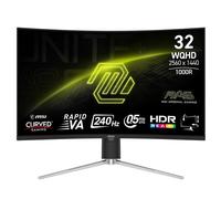 MSI MAG 325CQRXF E2 32" WQHD Monitor da gioco curvo - Pannello VA veloce 1000R 2560 x 1440, 240 Hz - 05 ms (GtG, Min), sincronizzazione adattiva - DP 14a, HDMI 20b CEC, USB Type-C (DP alt w - 15 W PD