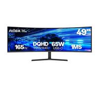 Monitor PC Nilox NXM49CRVDC2 49" Dual QHD 165Hz VA Curvo Altoparlanti Regolazione altezza