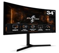 Monitor PC PcCom Elysium Pro 34" UltraWide QHD 180Hz VA Curvo Adaptive Sync 1ms