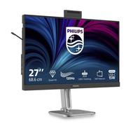 PHILIPS Monitor 27B2U4601H 27 pollici 2560x1440, WQHD, 120Hz, IPS Panel, 4ms GtG, USB HubWebcam, Speakers, Height Adjustment, (HDMI1x 2.1 TMDS DP 1x 1.4) Grigio Antracite