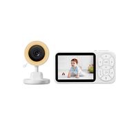 Monitor per Bambini da 3,5 Pollici con Schermo A Colori, Rilevamento Della Temperatura, Suono, Videocitofono, Visione Notturna, Sorveglianza di