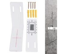 Monitor Per Crepe - Righello Di Misurazione In Acrilico A Forma Di L 11x8x3 Cm | Strumento Per Il Rilevamento E Il Monitoraggio Delle Crepe Nei Muri | Tieni Traccia Della Deformazione Delle Pareti Int