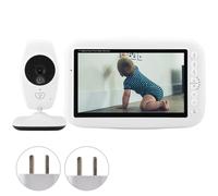 Monitor per neonati bidirezionale con visione notturna a infrarossi e telecamera orientabile, wireless, alimentato a batteria ricaricabile, senza