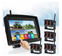 Monitor Per Registratore DVR Wireless BSD Impermeabile AHD 4 CH Da 9 Pollici Con Telecamera IR Per Carrello Elevatore Escavatore Agricolo Telecamera Posteriore(128GB,1 camera)