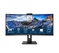 Monitor philips led 34" 21:9 curved 346p1crh/00 3440x1440 4ms 500cd/mÂ² 80.000.000:1 2x3w mm pivot webcam hdmi dp usb-c