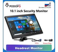 Monitor Podofo da 10.1 "per Display TV e Computer schermo LCD a colori per telecamera di Backup per auto e sistema di sicurezza domestica Monitor per auto