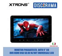MONITOR POGGIATESTA AUTO 9 POLLICI CD DVD HDMI USB UNIVERSALE LCD XTRONS