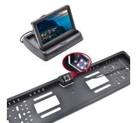 Monitor Portatarga Telecamera 4 LED Visione Notturna Targa Auto Camper Furgone