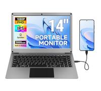 Monitor portatile con tastiera, 14" 1080P FHD Lapdock compatibile con Raspberry Pi/Mini PC/telefono/PC/PC/console di gioco, CrowView Note batteria integrata con adattatore RPi5 (cavo TypeC completo e
