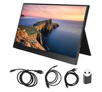 Monitor Portatile da 14 Pollici, Estensore per Monitor per Laptop FHD 1080P IPS da 178 Gradi con Custodia in Pelle PU Magnetica, Monitor da Gioco HDMI di Tipo C Secondo Monitor (Spina UE)