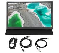 Monitor Portatile da 15,6 Pollici con Tecnologia di Rendering HDR, Modalità di Visualizzazione 3 in 1, Doppi Altoparlanti Integrati da 2 W e Presa per Cuffie da 3,5 MM per Telefoni Cellulari Computer
