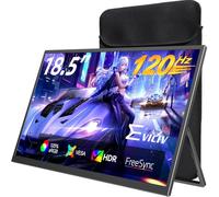 Monitor portatile da 18,5 pollici, monitor da gioco 120 Hz 1 ms | 125% sRGB | FreeSync, HDR | 350Nits | USB-C e HDMI | VESA e cavalletto | Grande schermo esterno da viaggio per laptop, interruttori