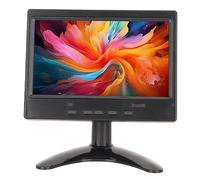 Monitor Portatile da 7 Pollici, Risoluzione 1024x600 Altoparlanti Integrati Interfaccia AV HDMI VGA, Monitor PC per OS X Mini per RPi per Display TV per Auto (Spina UE con staffa