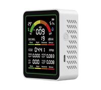 Monitor portatile della qualità ' 9 in 1 per rilevamenti in reale CO2 C6H6 Formaldeide TVOC Rumore e dati ambientali Tester per formaldeide