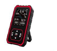 Monitor portatile della qualità dell'aria interna con PM25 PM10 PM10 Rilevatore di particolato Sensore di temperatura e umidità Rilevatore NDIR Doppio allarme Display LCD 2500mAh R (nero)