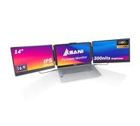 Monitor portatile Full HD per computer portatile, estensore per monitor a tre schermi da 13,3" con funzionalità di connessione a cavo singolo, estensore schermo per laptop da 13"-17", funziona con