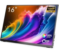 Monitor Portatile MINIX 16 FHD 1200P, IPS, Schermo Touch, USB-C, HDMI, Stereo, Protezione per gli Occhi, Senza Sfarfallio, Filtro Luce Blu - Nouvo