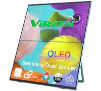 Monitor portatile OLED impilato doppio schermo all-in one senza soluzione di continuità 1080P 13,3 '' Triple Screen Extender con supporto VESA per laptop Mini PC Console di gioco Modalità orizzontale