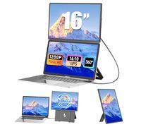 Monitor Portatile per Laptop 16", Schermo Portatile Full HD 1920x1200 IPS 16:10, Doppio Schermo PC Portatile per Laptop 13-17.3", Compatibile con Mac/Windows/Chrome, Connettività USB C o USB A e HDMI
