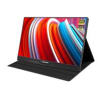 Monitor portatile per laptop Monitor portatile 4K 15.6 '' HDR FHD IPS. Display del computer toccabile con USB-C HDMI Monitor di gioco for Xbox PS4. Switch Laptop. Pc Telefono, 3840x2160. Schermo da gi