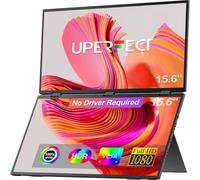 Monitor portatile pieghevole UPERFECT a triplo schermo, rotazione a 360°, 100% sRGB, VESA, USB-C