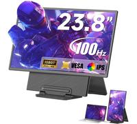 Monitor portatile Siaviala D1 23,8 Full HD 1080p 100Hz IPS, USB-C/HDMI, supporto VESA, base integrata, schermo estensione PC/Mac/PS4/5 - Nouvo