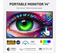 Monitor portatile Touch 14", IPS FHD, HDR, Audio, HDMI, USB-C per Call
